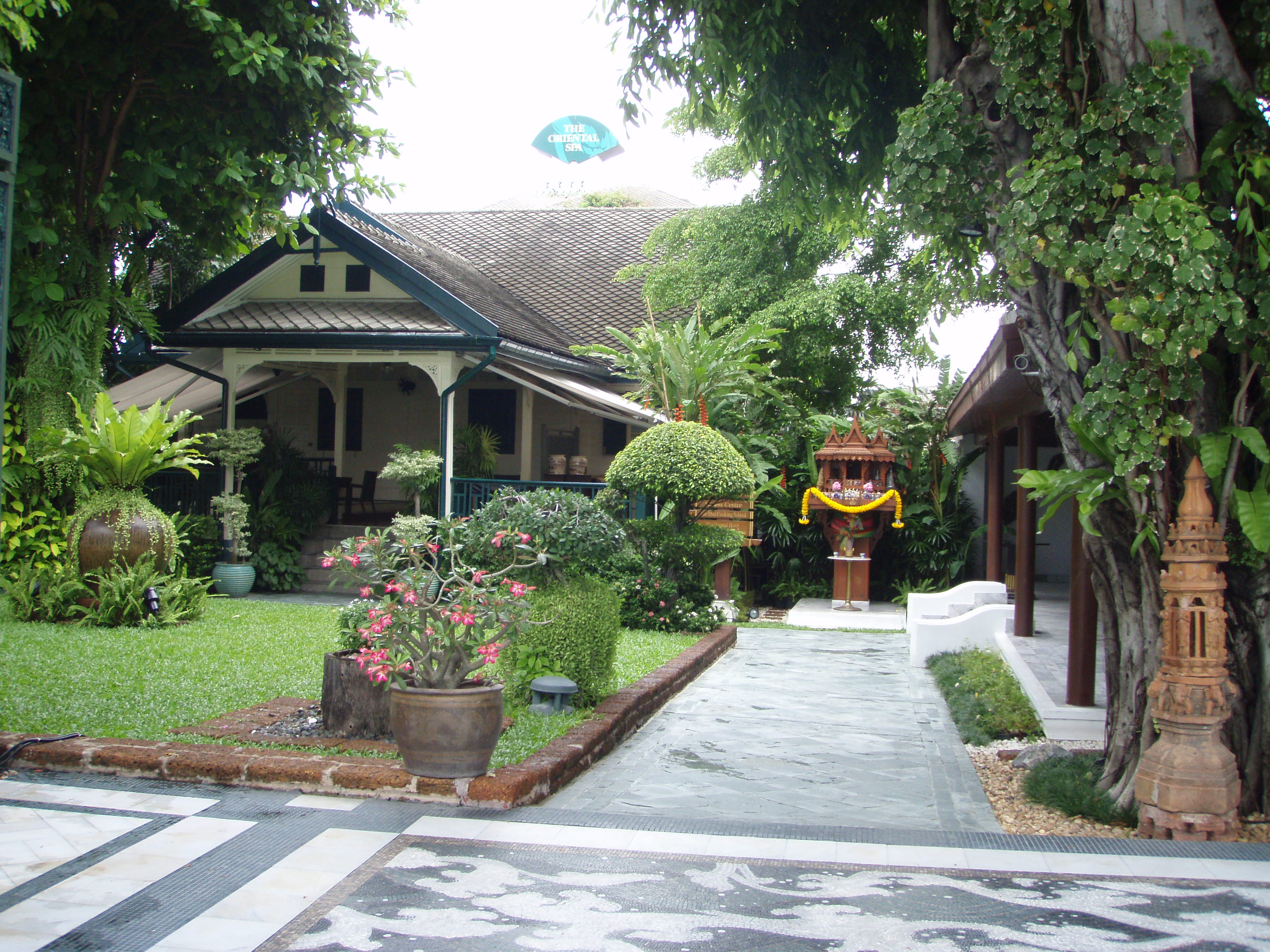 Lush Tropical Garden At Sala Rim Naam Mandarin Oriental Bangkok
